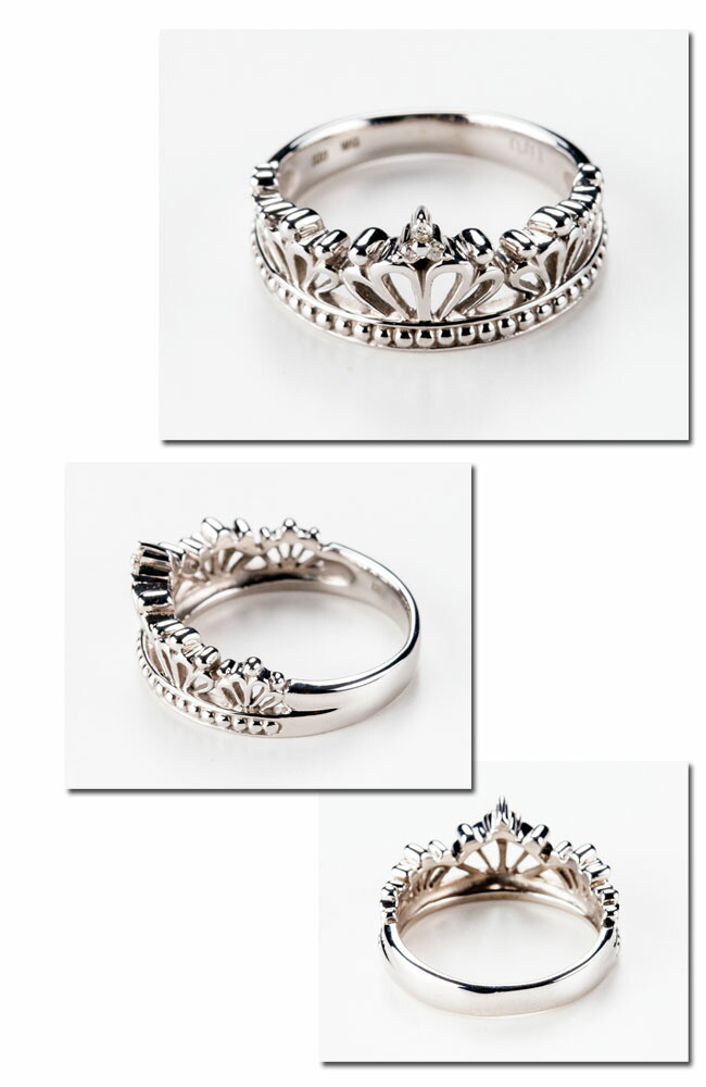 楽天市場】k18 ホワイトゴールド ダイアモンド リング 指輪 レディース