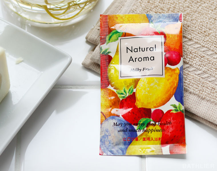 入浴剤｜薬用入浴剤「ナチュラルアロマ」ミルキーフルーツ – バス