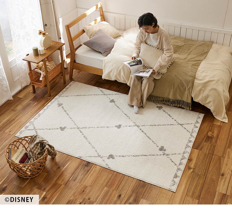 楽天市場】ラグ ミッキー ラインラグ DRM-1101 130×185 cm 洗える 日本