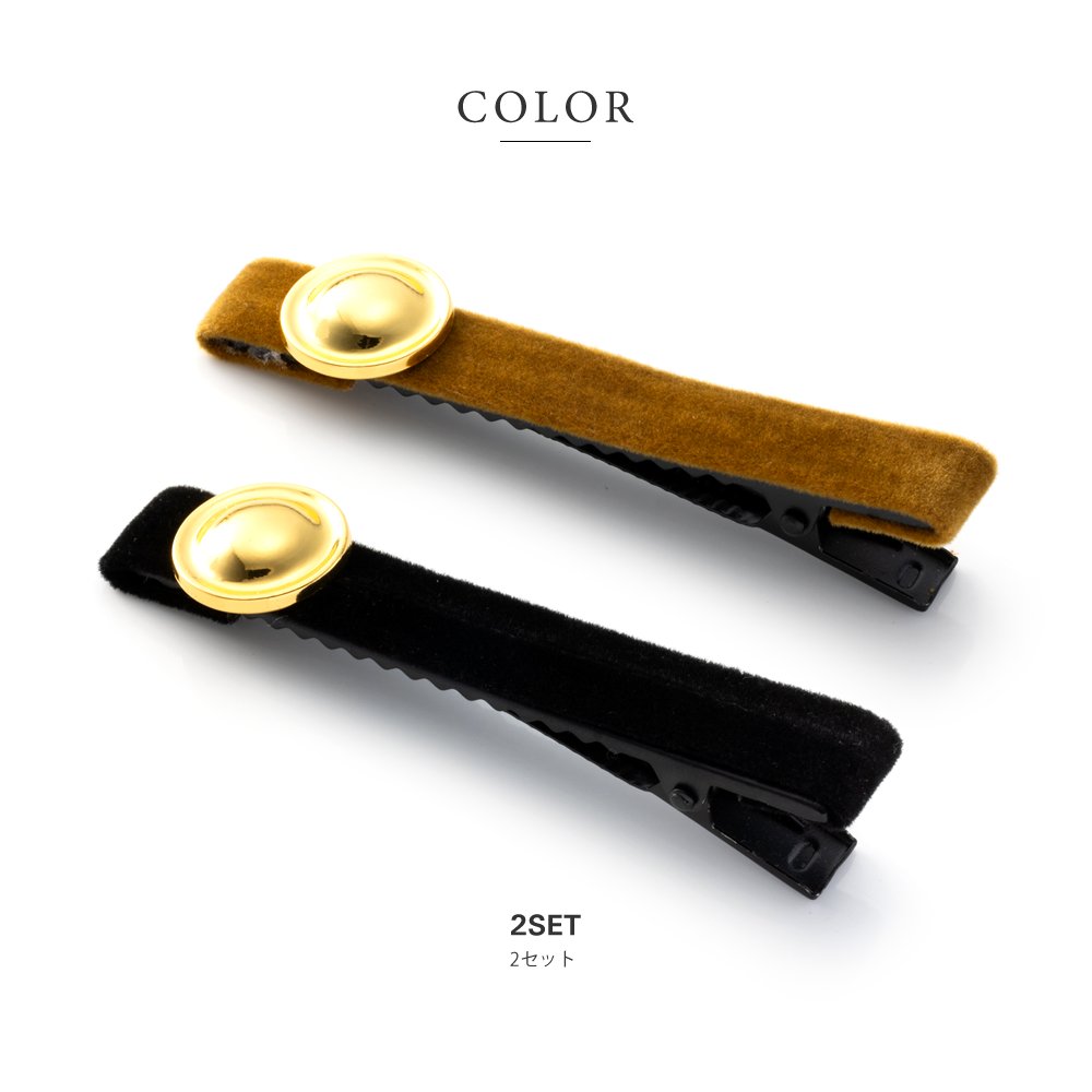 ゆうパケット】 2点セット ヘアクリップ 前髪 ヘアアクセサリー 髪留め