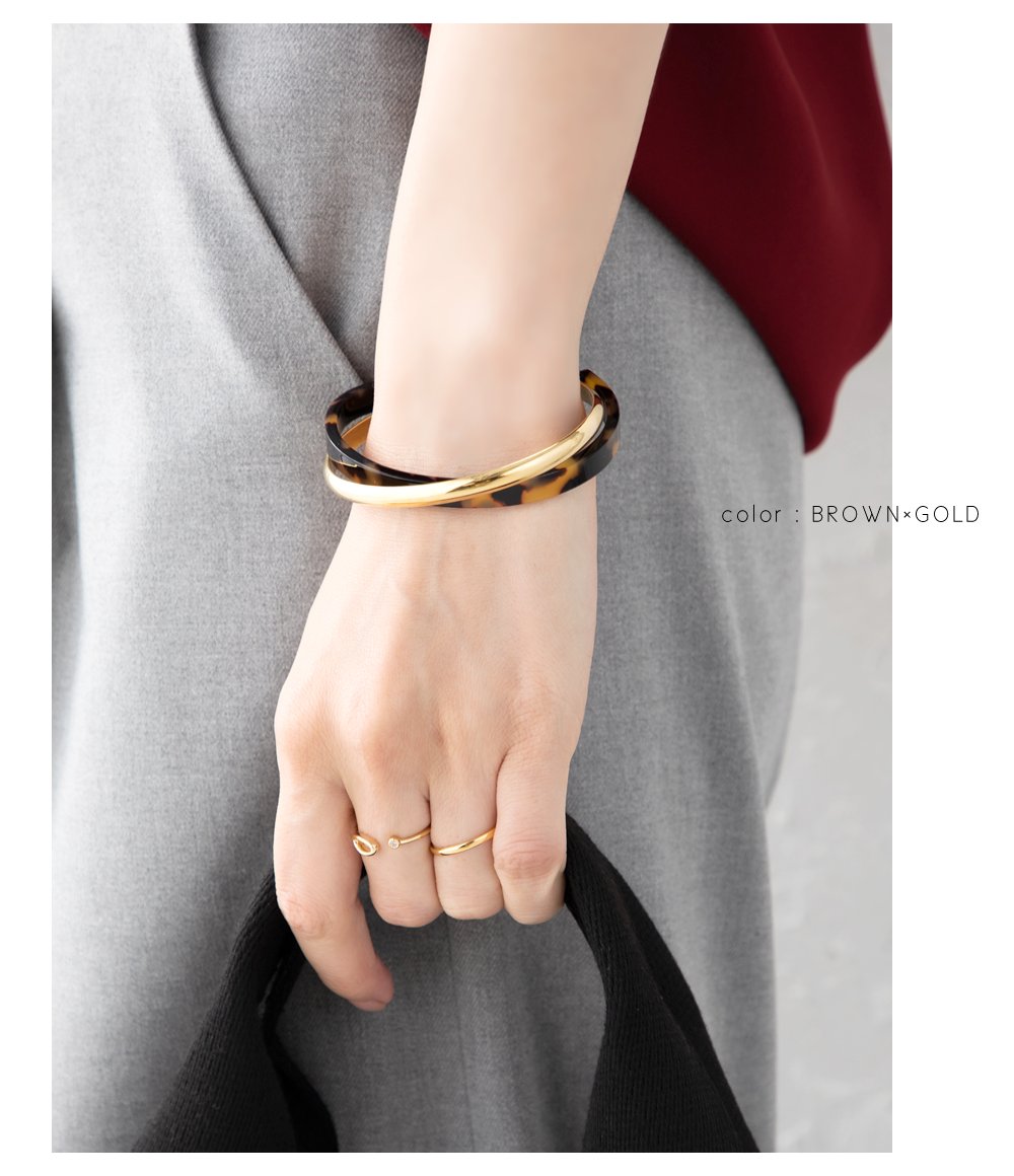 ゆうパケット】バングル レディース ブレスレット ゴールド シルバー