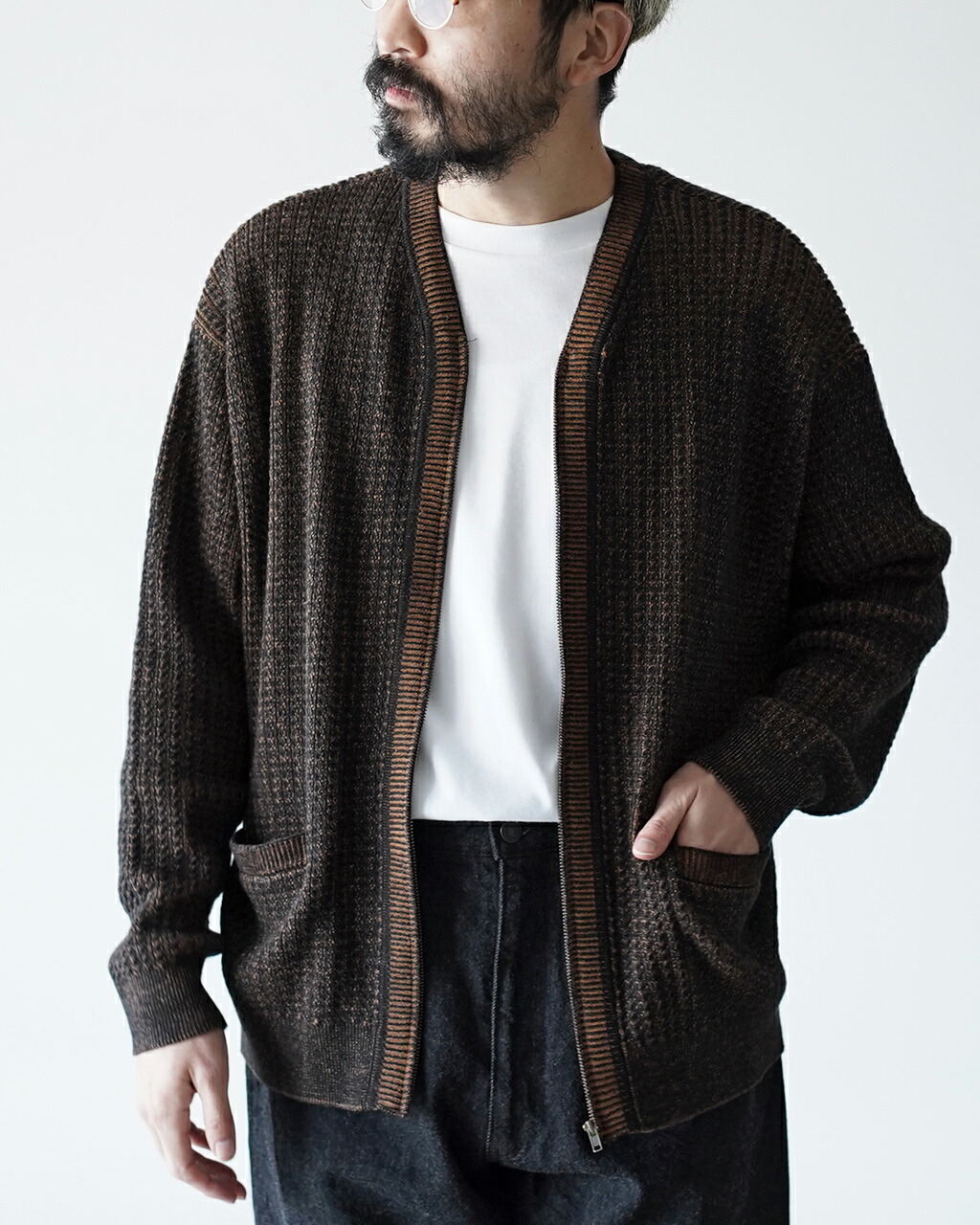 クレプスキュール crepscule カーディガン ケーブルジップカーディガン