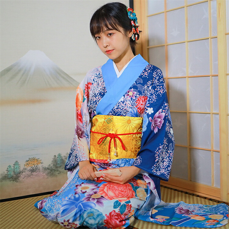 楽天市場】浴衣 振袖 花柄 レディース 華やか 浴衣セット yukata
