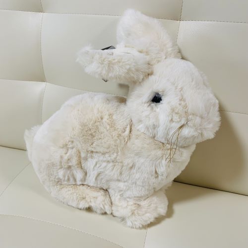 楽天市場】DZラビットハグ／CREAM白うさぎのぬいぐるみオブジェ