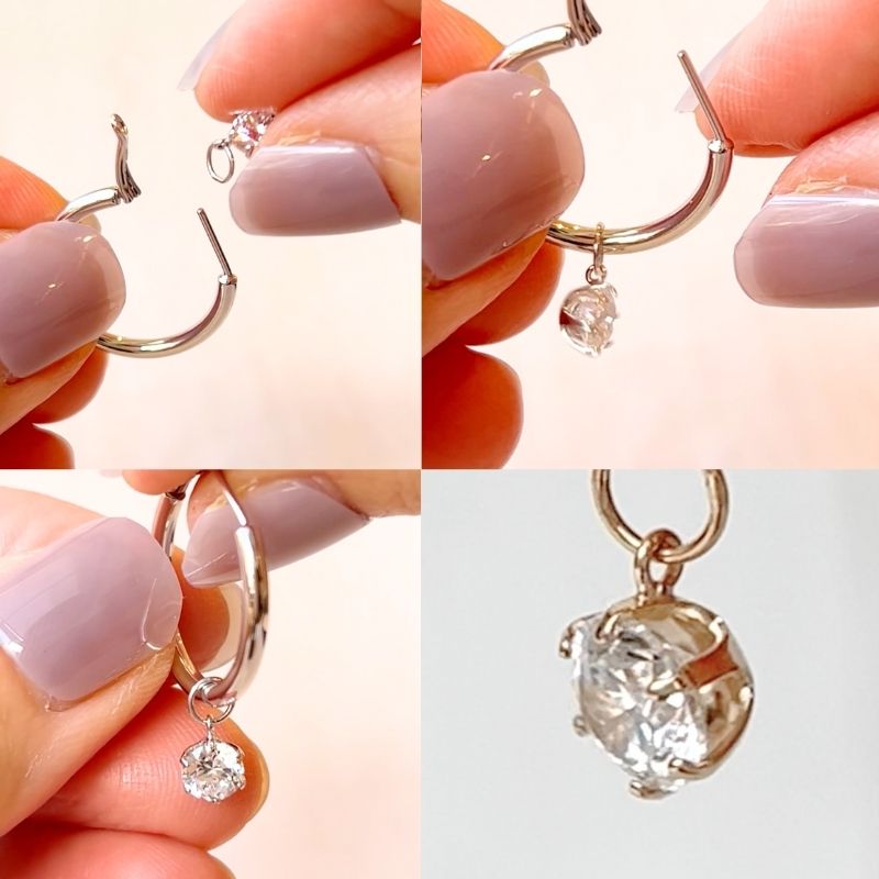 楽天市場】両耳用 1ぺア2個セット/K18YG /K14WG/ K10YG/K10WG ピアス用