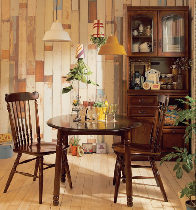 楽天市場】カリモク ダイニングテーブル コロニアル 食堂丸テーブル 幅