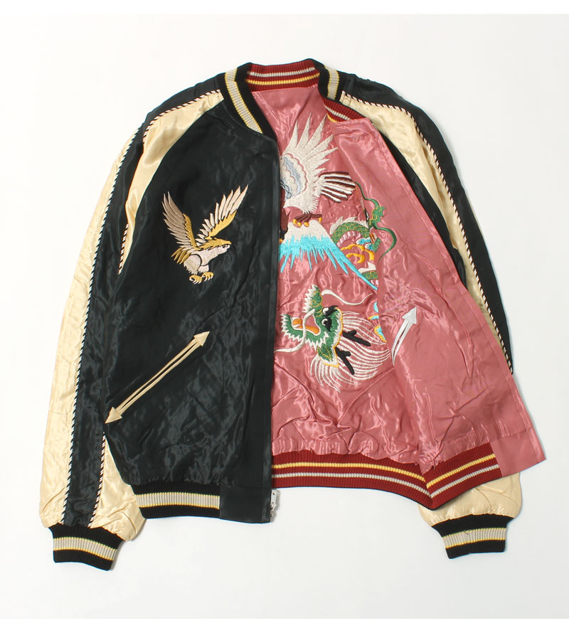 テーラー東洋(TAILOR TOYO) リバーシブルスカジャン JAPAN MAP × EAGLE