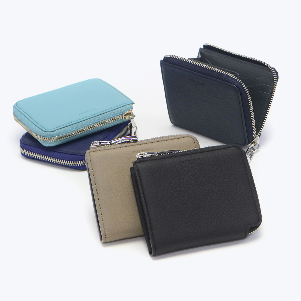 PELLE MORBIDA】 ブラック 黒 ミニ 財布 L字型 ケース PELLE MORBIDA