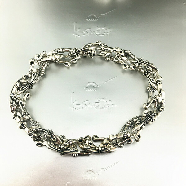 楽天市場】K-SMITH クロス ブレスレット 21.5cm シルバーアクセサリー