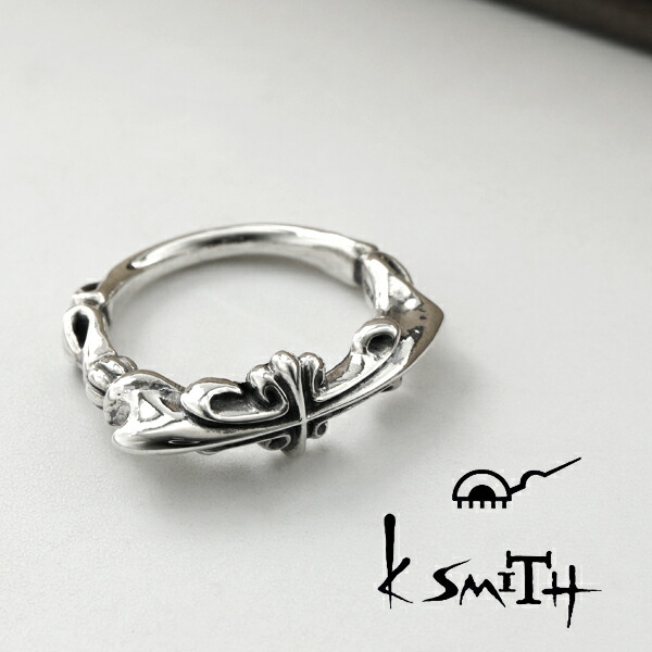 K-SMITH アンティーク風 クロス リング 8号 9号 10号 11号 シルバー