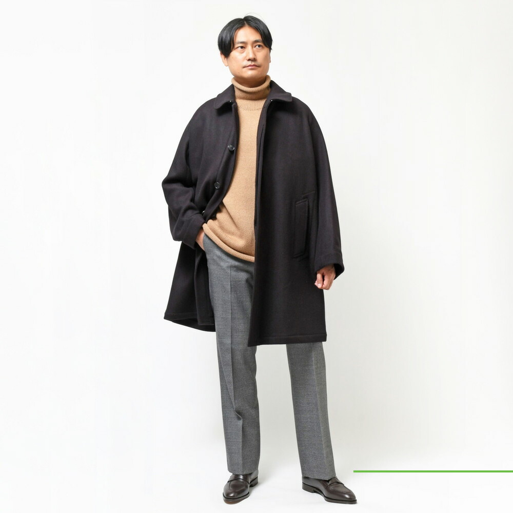 HEUGN（ユーゲン）Albert WINE TWEED ウールツィードバルカラーコート