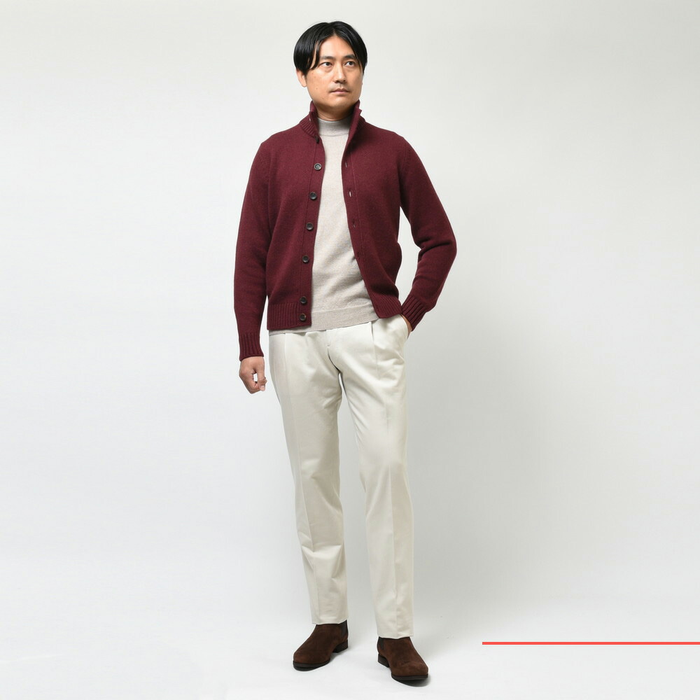 ZANONE（ザノーネ）5ゲージカシミアスタンドカラーニットカーディガン