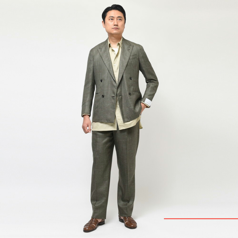 CARUSO（カルーゾ）BUTTERFLYバタフライ ウールシルクリネンメランジ4B