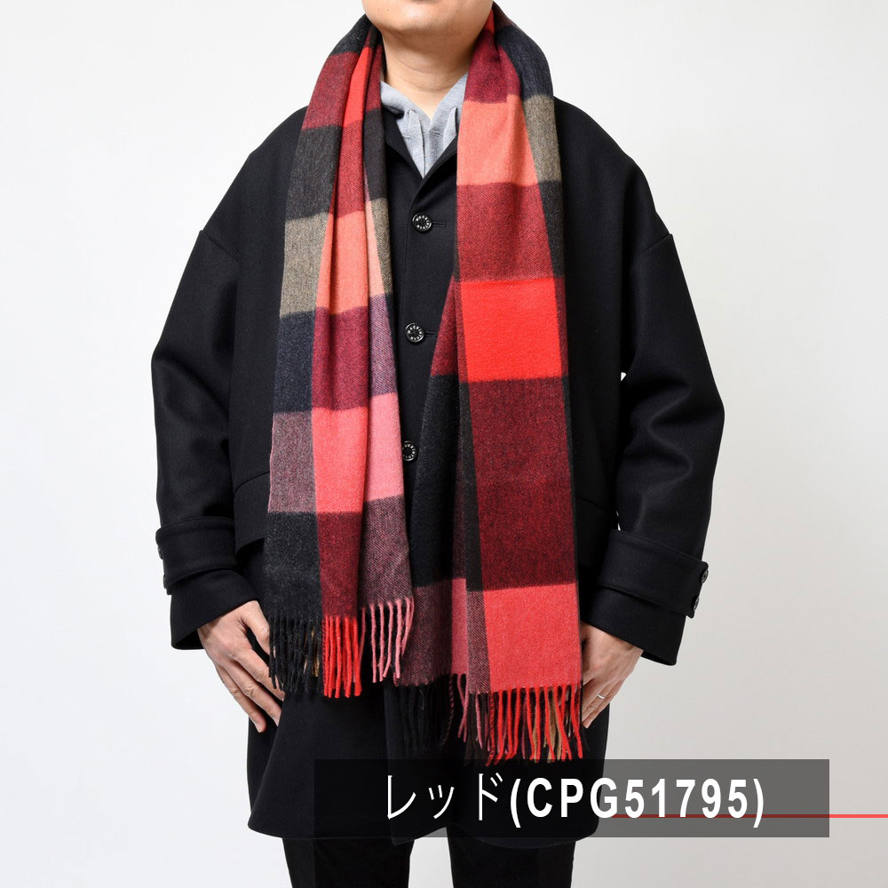 Joshua Ellis（ジョシュア エリス）カシミアブロックチェック大判