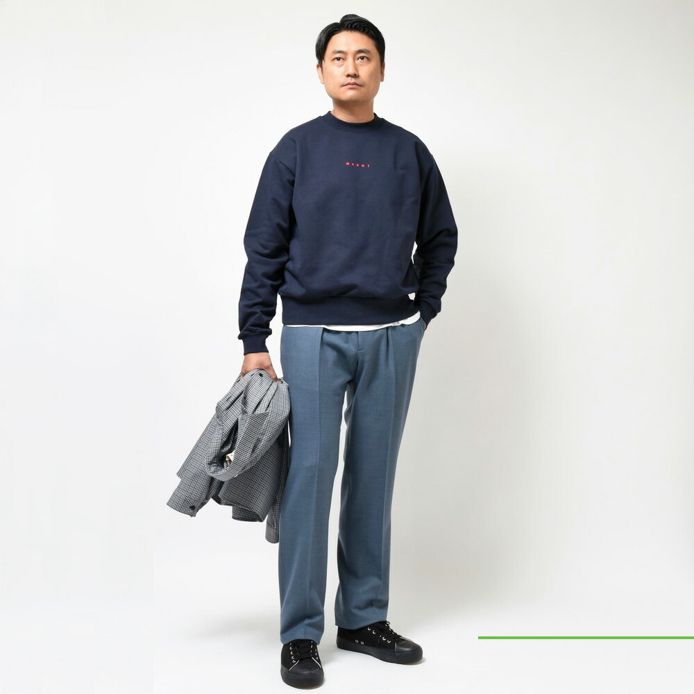 MARNI（マルニ）コットンクルーネックコンパクトロゴスウェット