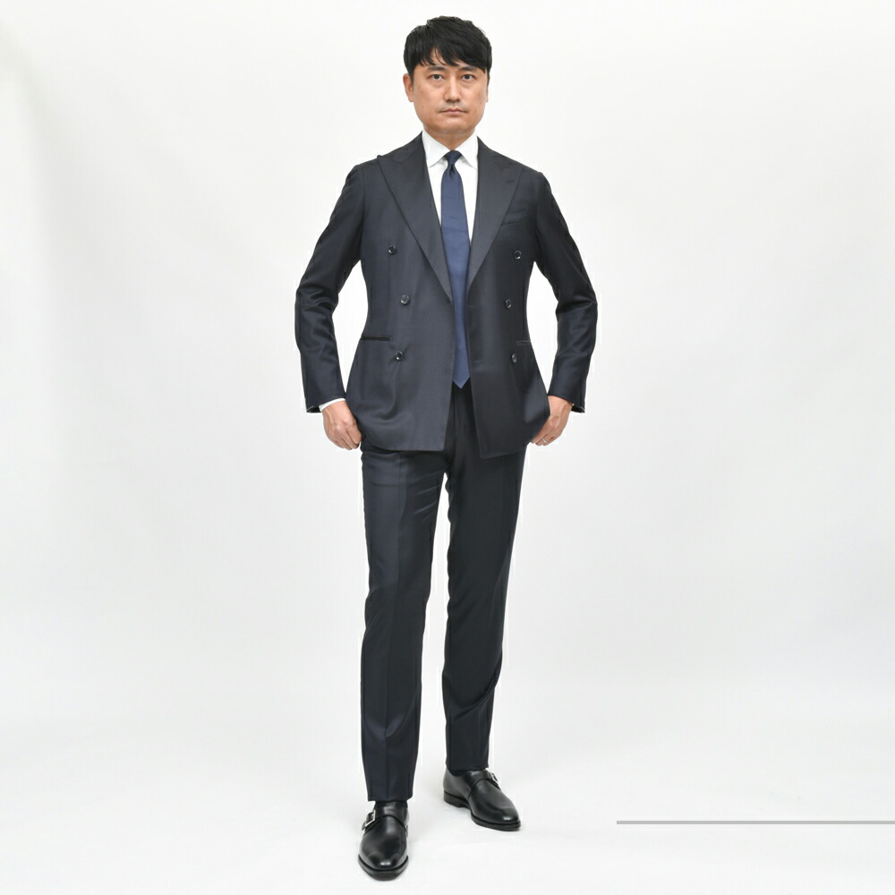 guji（グジ）SUPER130'sウール6B1プリーツダブルスーツ (MADE BY RING