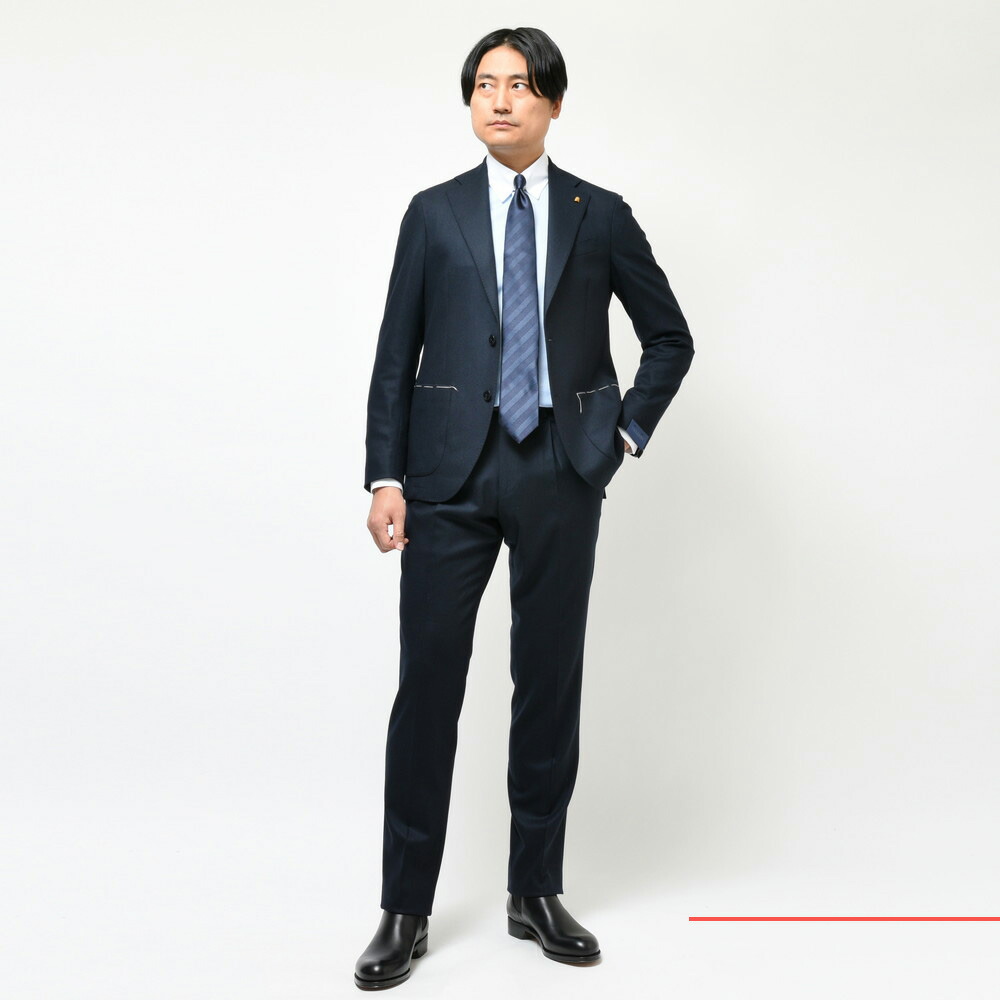 LATORRE（ラトーレ）ストレッチウールサキソニー2B1プリーツスーツ 214