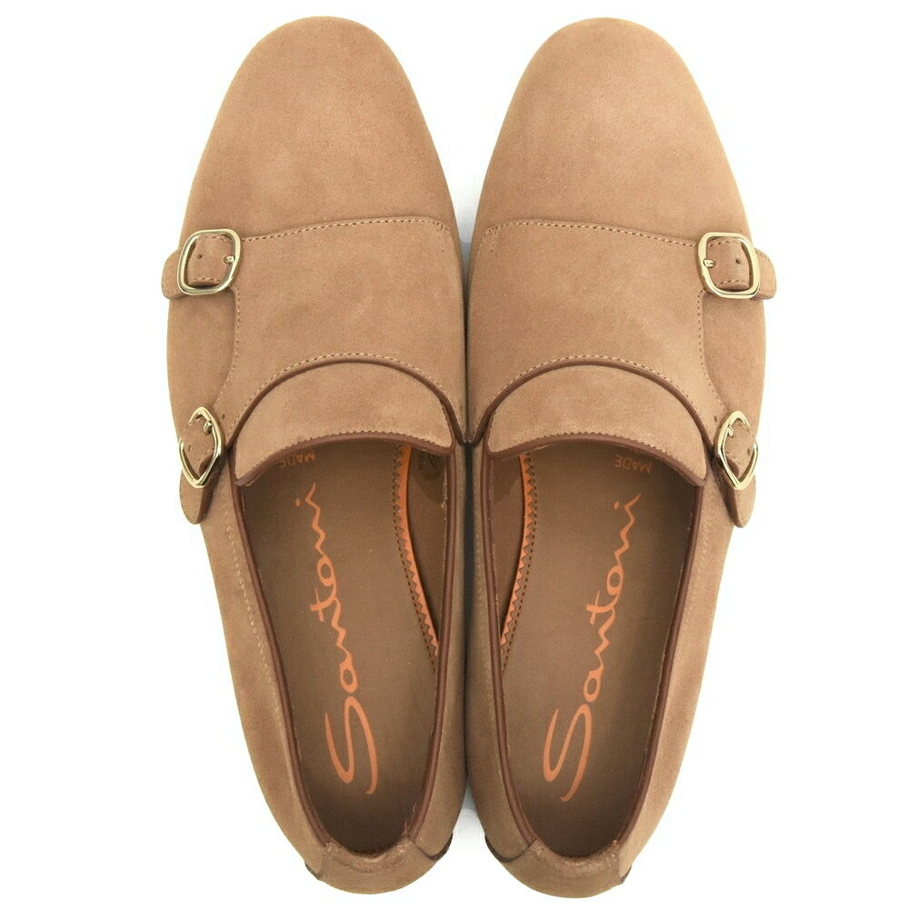 SANTONI（サントーニ）カーフスエードダブルモンクストラップ