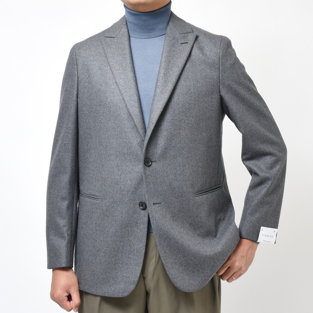 CARUSO（カルーゾ）ZEROゼロ ウールフランネルソリッド2Bジャケット