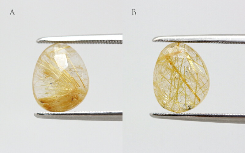 楽天市場】K18 K10 スライス ルチルクォーツ リング 5号-16号 送料無料