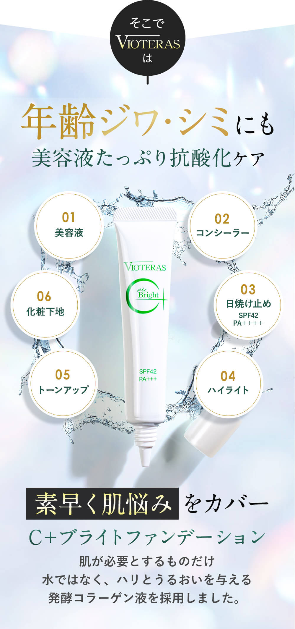 楽天市場】【公式 VIOTERAS C+ブライトファンデーション】ヴィオテラス