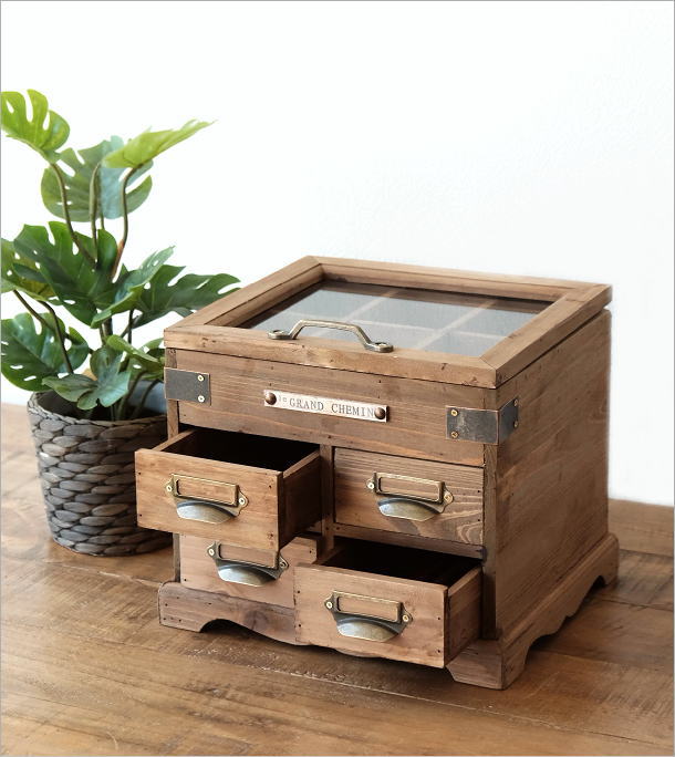 楽天市場】コレクションボックス 木製 おしゃれ ナチュラル シャビー