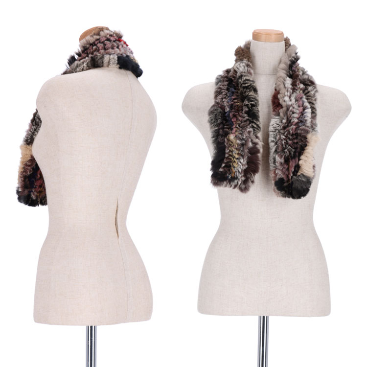 楽天市場】レッキス ラビット ファー マフラー ふわふわ マルチカラー