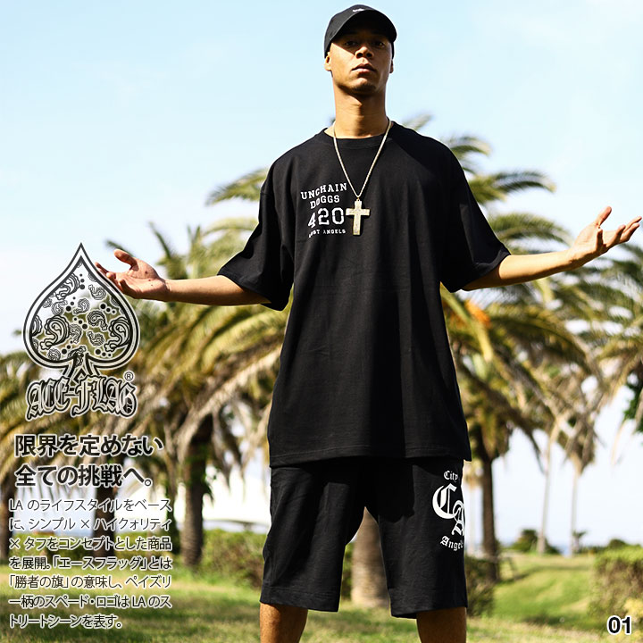 楽天市場】【43%OFF】ACE FLAG 上下セット 半袖 ブランド Tシャツ