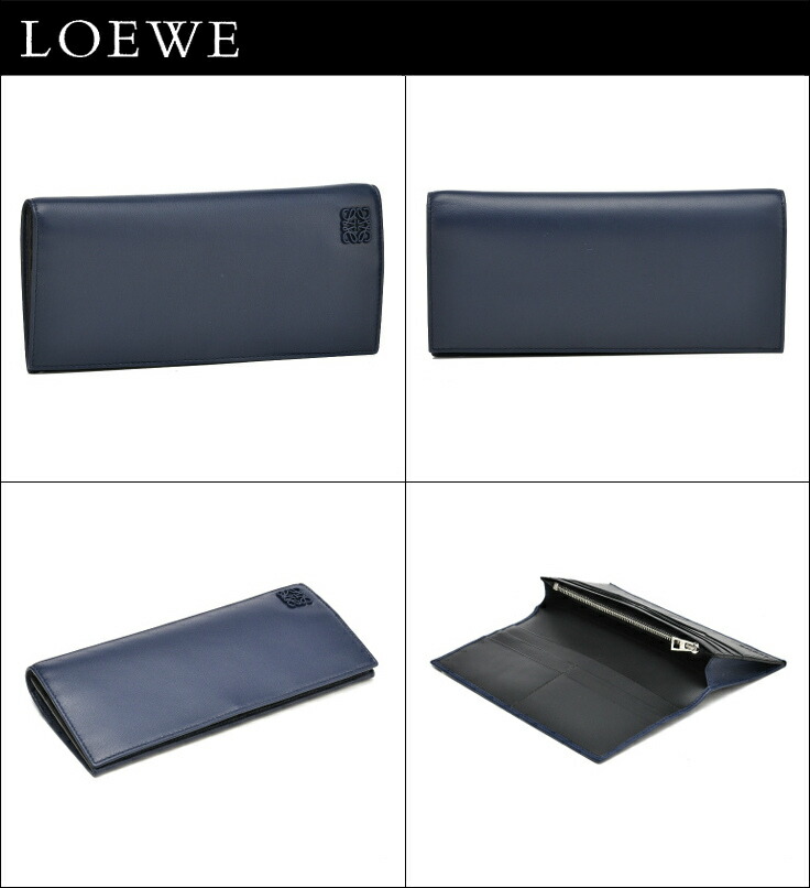 楽天市場】ロエベ/LOEWE 財布 メンズ CLASSIC 二つ折り長財布 ネイビー
