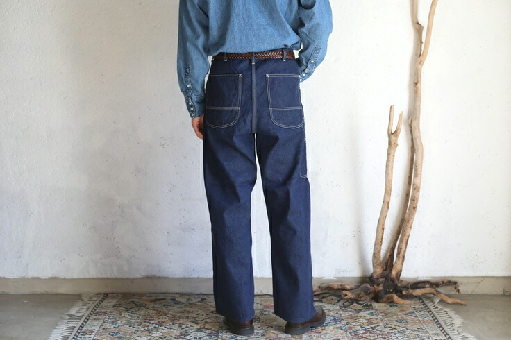 楽天市場】【orslow】WIDE FIT 30's DENIM PAINTER PANTS One Wash 9oz