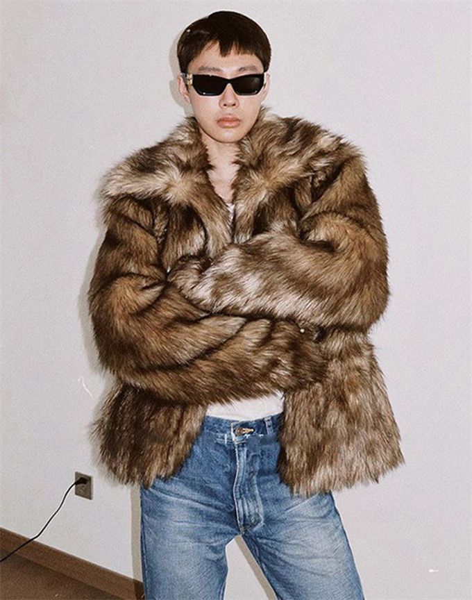 楽天市場】ファーコート メンズ 毛皮コート タヌキの毛皮 メンズファー