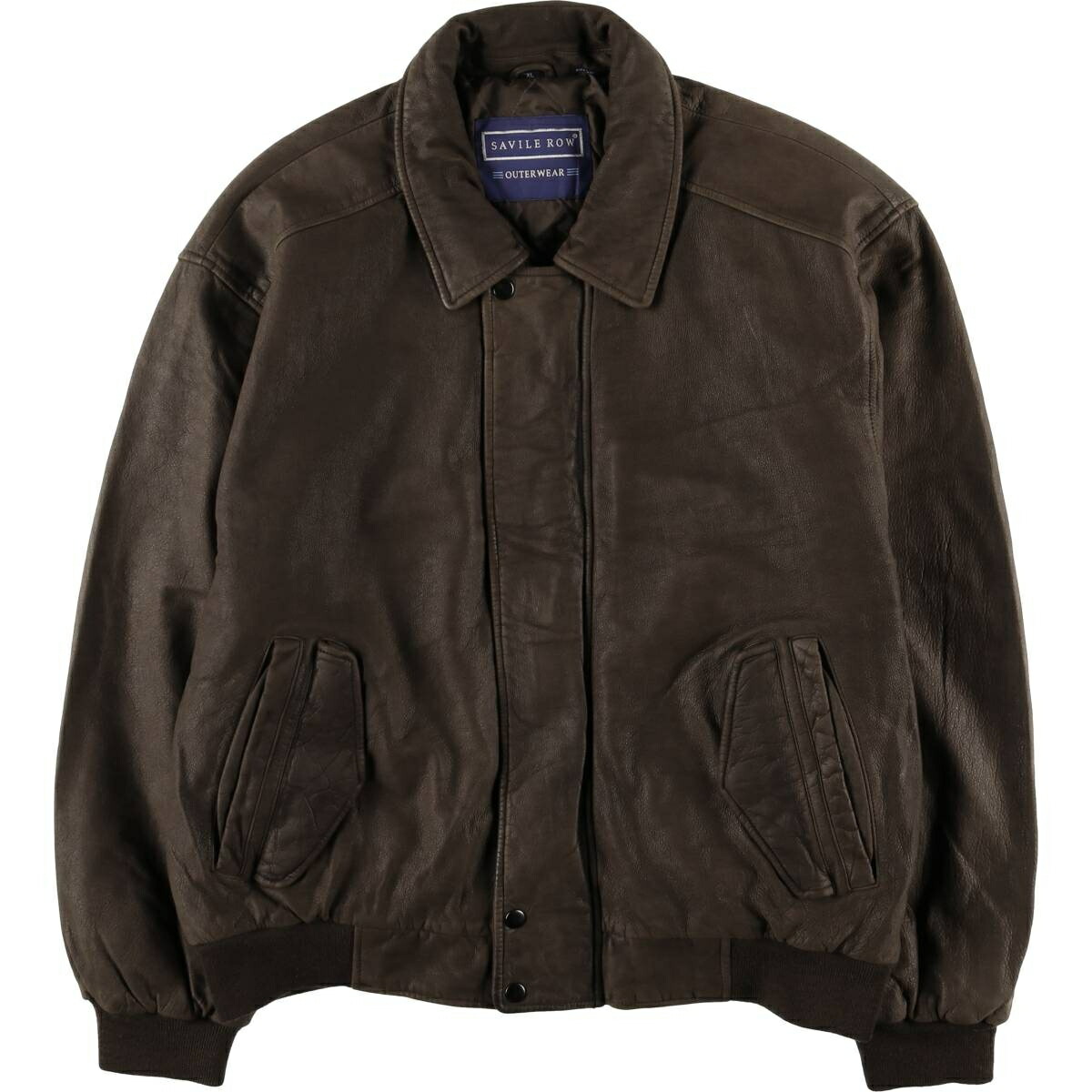 古着 80～90年代 SAVILE ROW 中綿入り レザーフライトジャケット