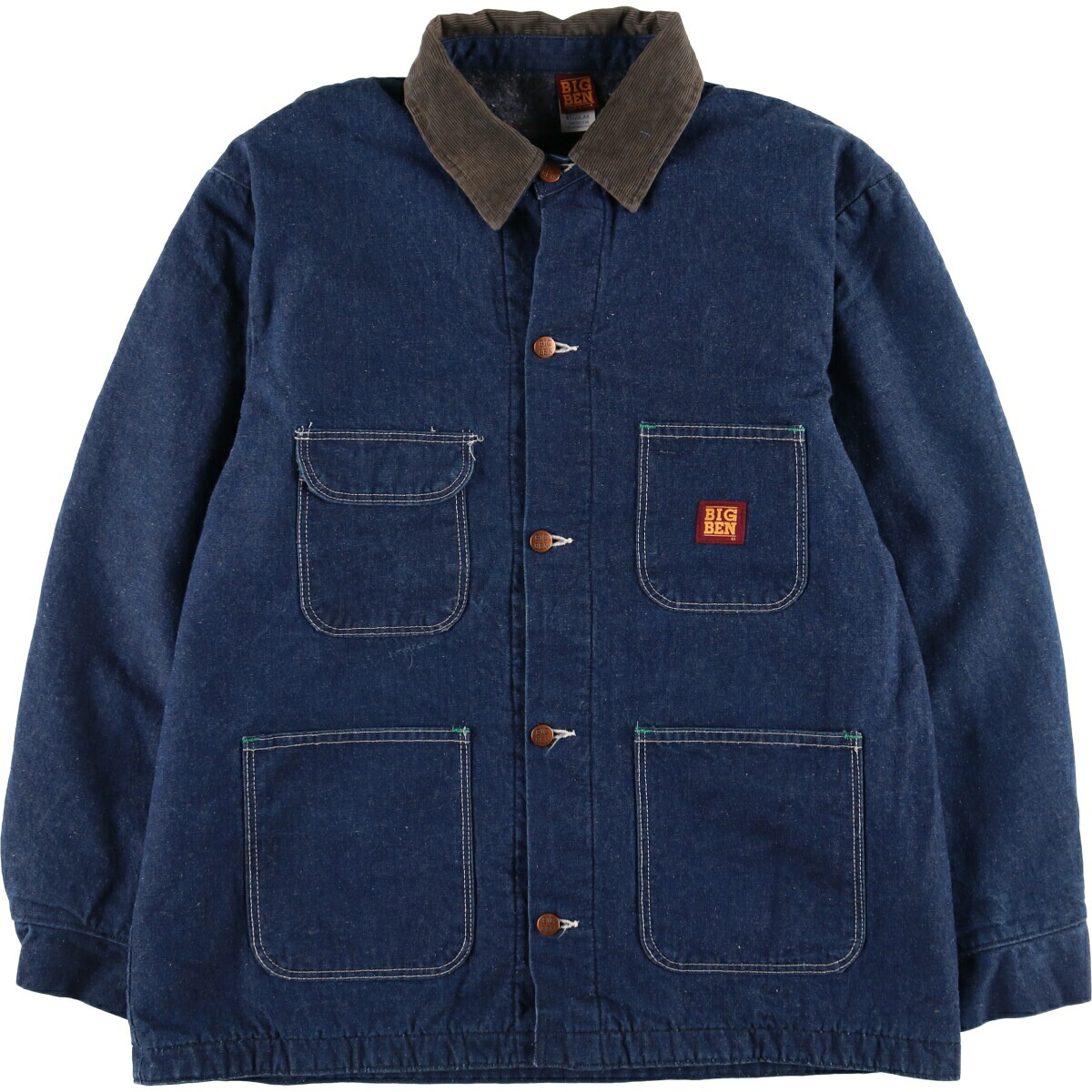 古着 濃紺 80年代 ビッグベン BIGBEN バットダイ デニムカバーオール
