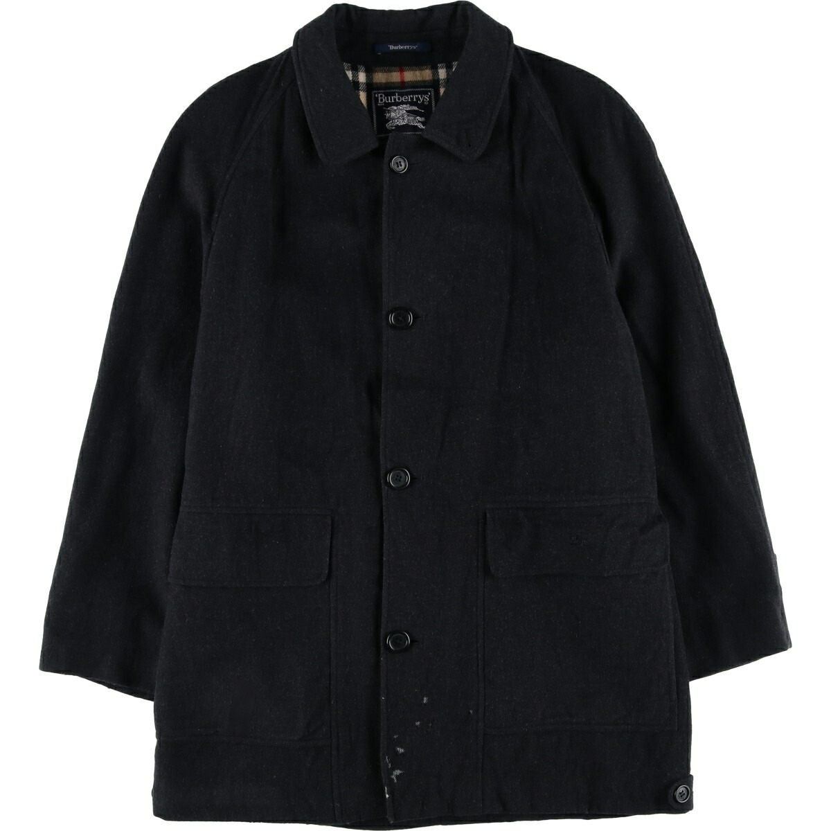 古着 バーバリー Burberrys ウールハーフコート メンズL相当