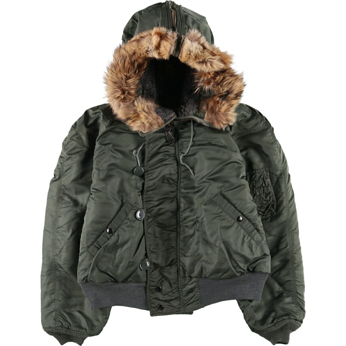 古着 70年代 米軍実品 N-2B ミリタリー フライトジャケット USA製