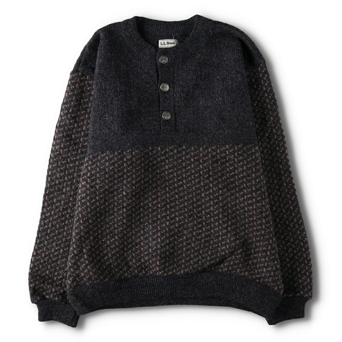 古着 70～80年代 エルエルビーン L.L.Bean バーズアイ柄 ヘンリー