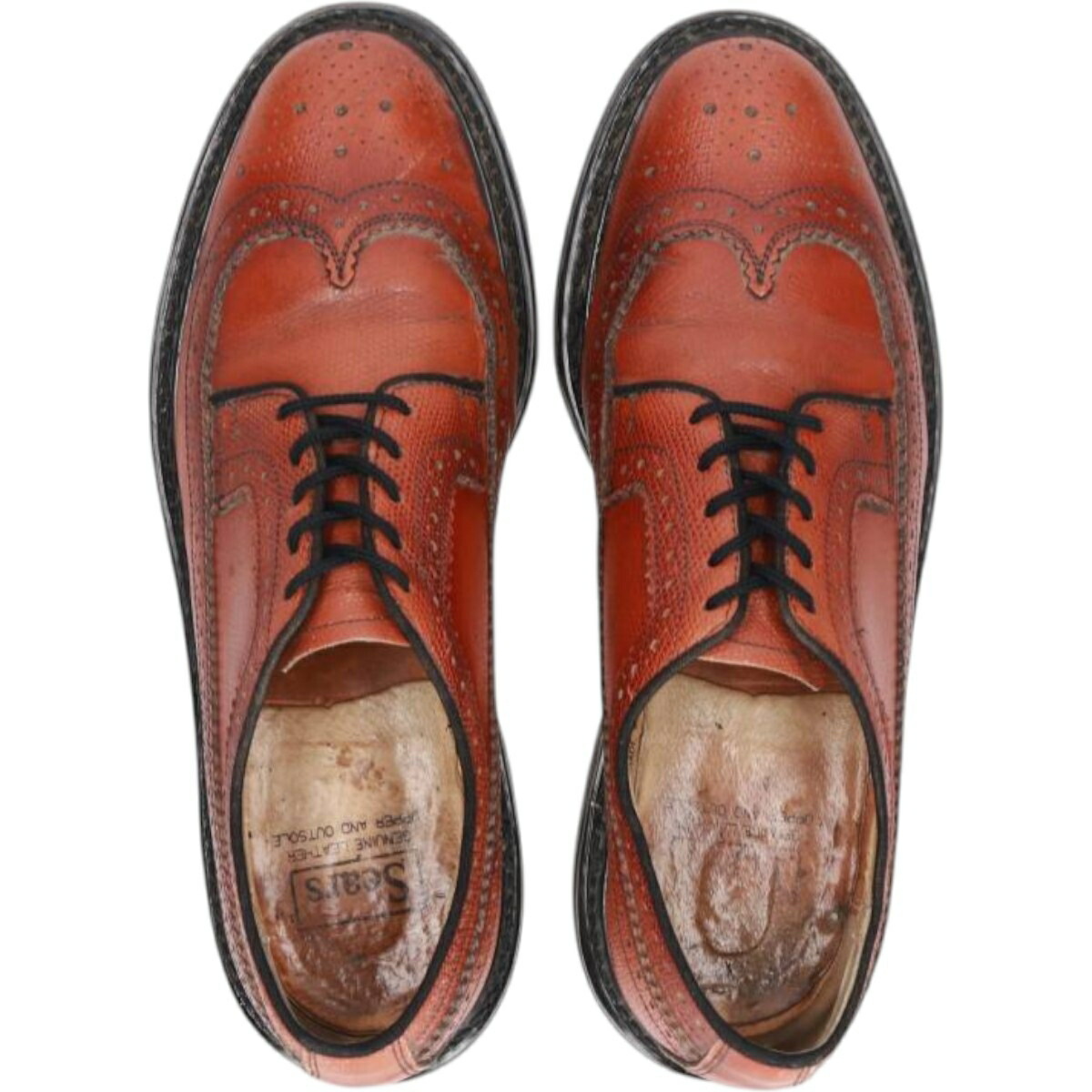 古着 80～90年代 シアーズ Sears フルブローグ ウイングチップシューズ