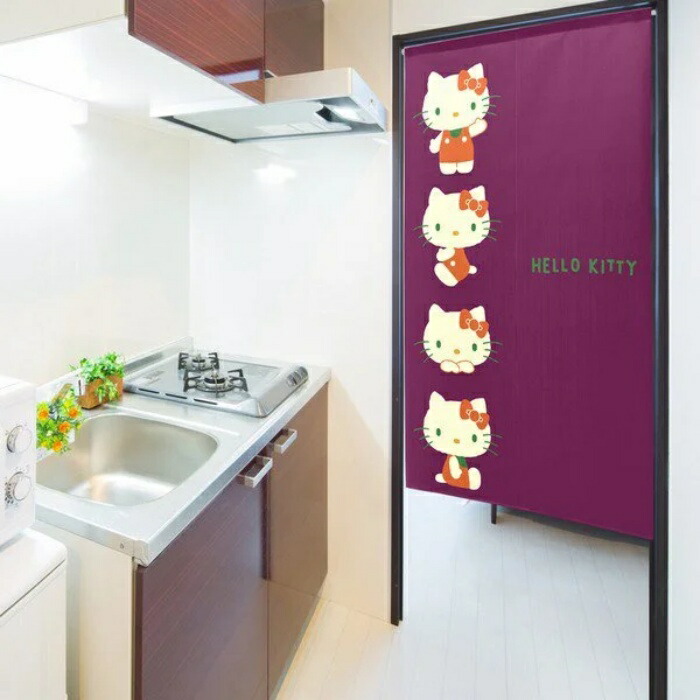 楽天市場】ハローキティ のれん レトロカラー 85×150cm HELLO KITTY