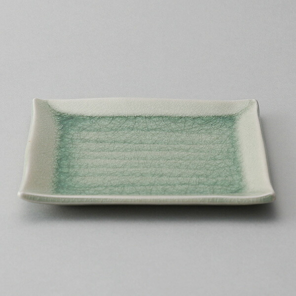 楽天市場】【手造り】灰釉波紋5寸正角皿（鈴木克弥作)横幅15.8cm 縦幅