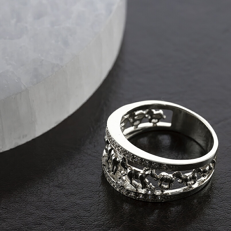 楽天市場】リング レディース プラチナ pt900 馬 ダイヤモンド 指輪