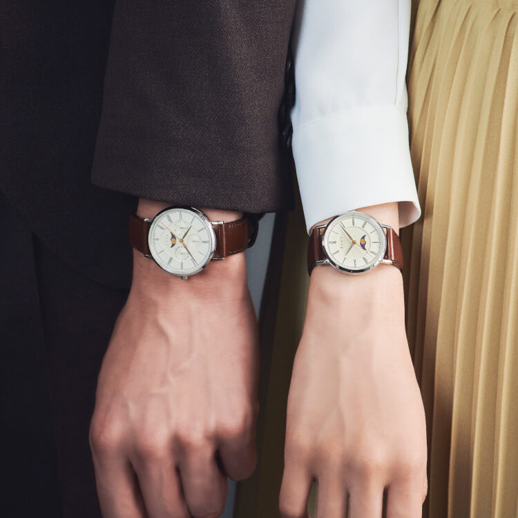 Knot ノット 時計 クラシック ムーンフェイズ シルバー ＆ アイボリー 楽天市場】Knot ノット 時計 クラシック ムーンフェイズ シルバー