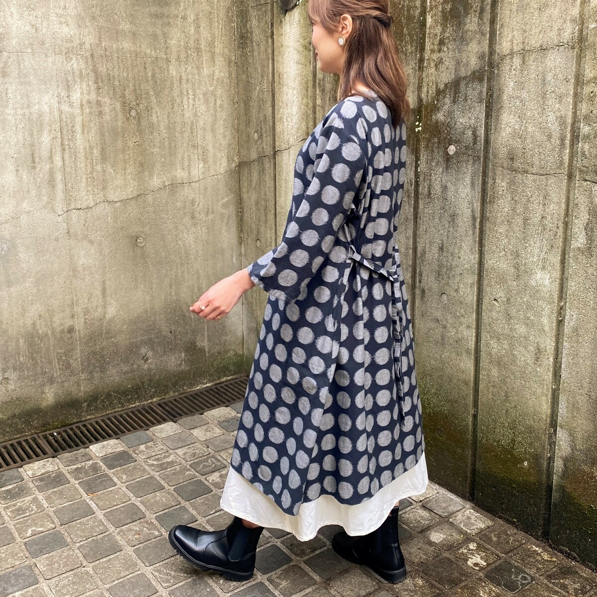 楽天市場】【久留米絣前開きワンピース】日本製ミセス40代50代60