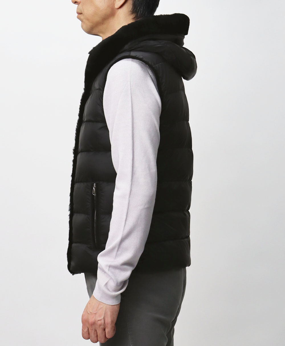 エンメティ / EMMETI / 切り替え ダウンベスト / ダウン × ムートン