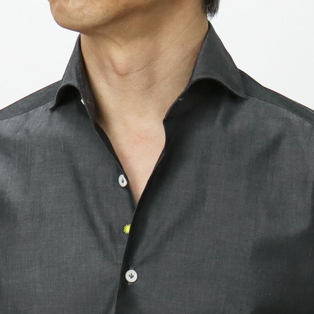 美品 GIANNETTO ( ジャンネット )美光沢 ボタニカル シャツ 極美品