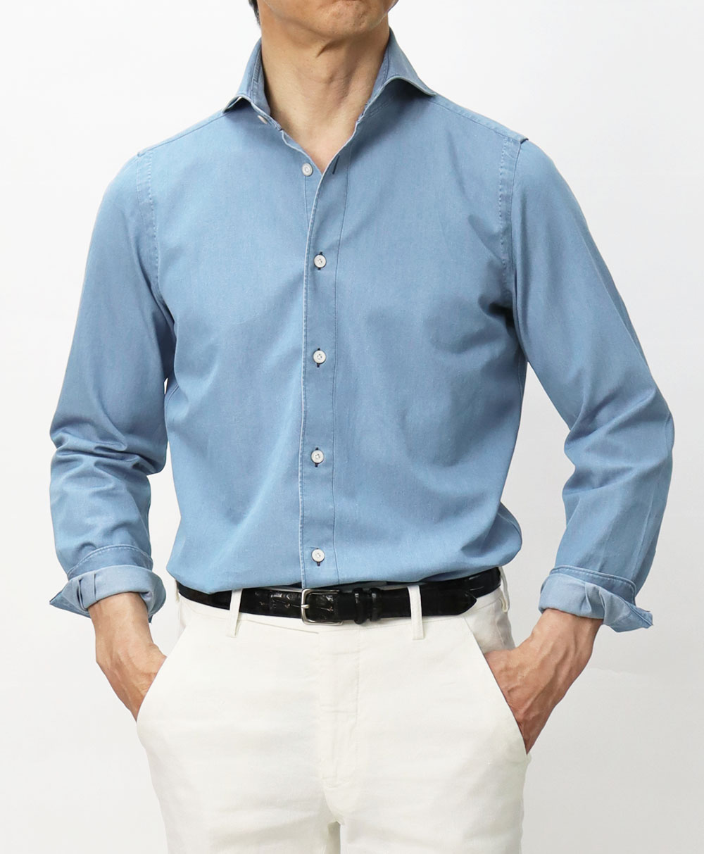 フィナモレ / Finamore / セルジオ / SERGIO / デニム シャツ