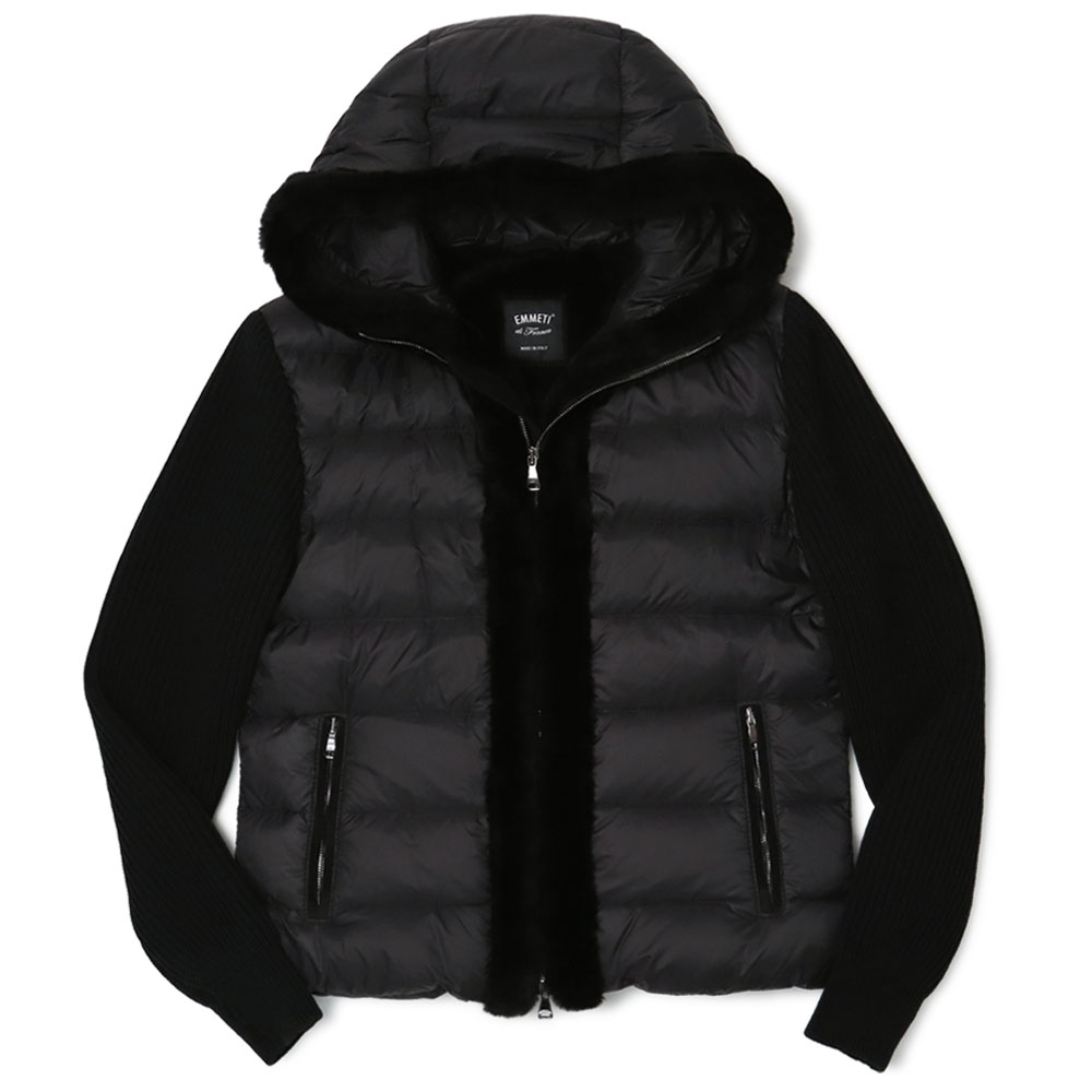 エンメティ / EMMETI / 切り替え パーカー / ダウン × ムートン