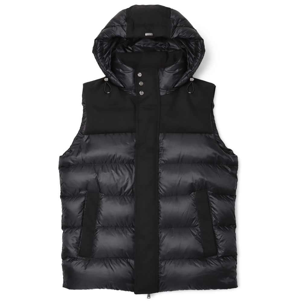 ヘルノ / HERNO / 超軽量 マットナイロン×ウール切り替え / ダウン