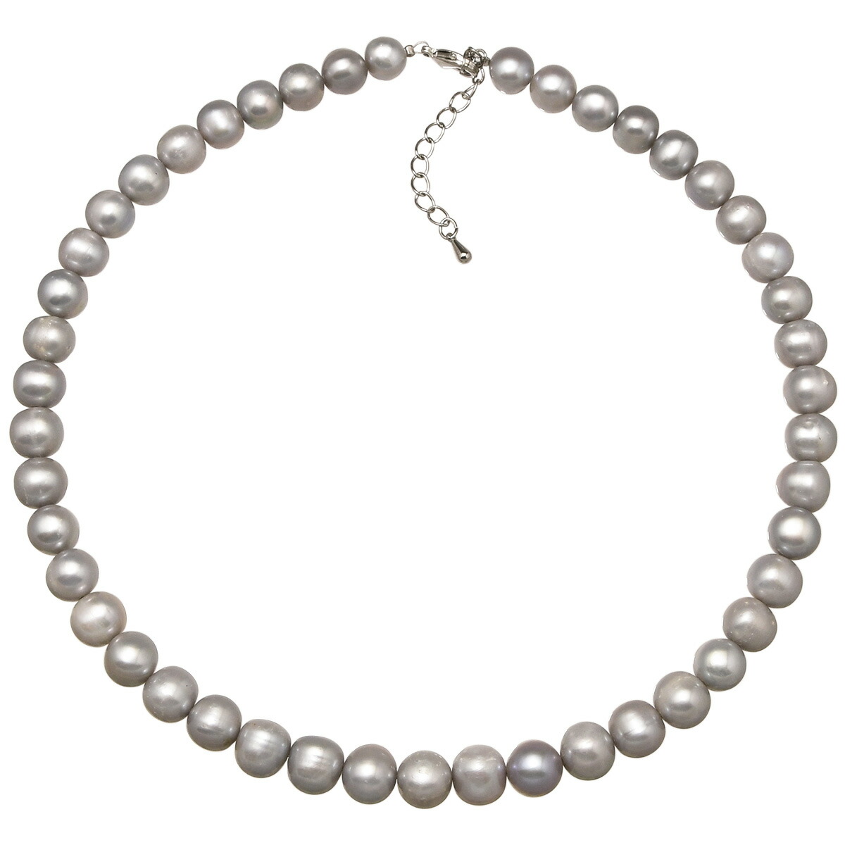 楽天市場】9mm グレー 淡水真珠 ネックレス 贅沢な大粒のクラシカル