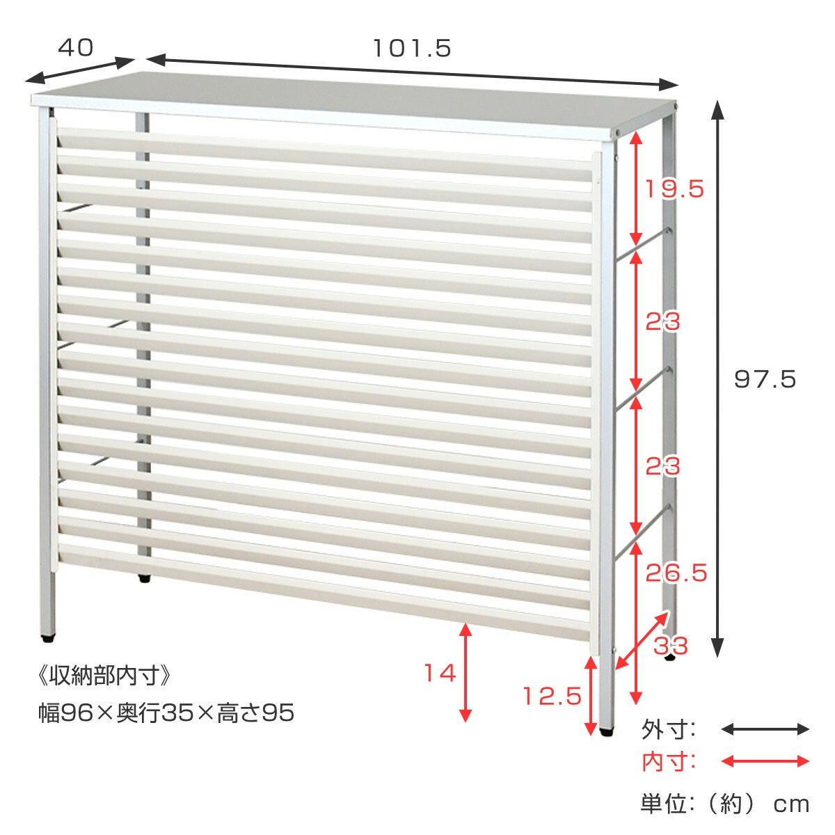 楽天市場】室外機カバー 新ルーバー 大型 A147 （ エアコン室外機