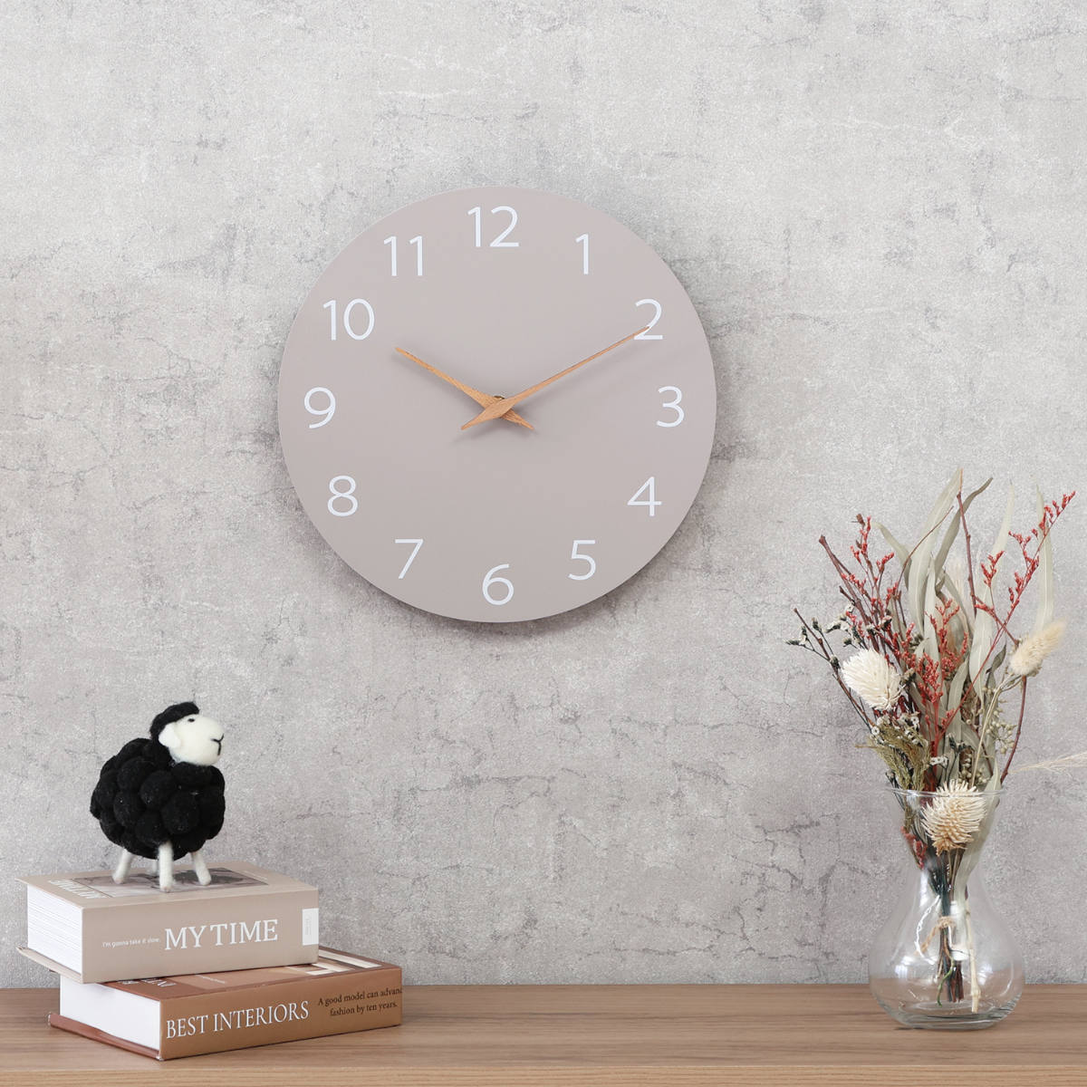 楽天市場】掛け時計 mokumo 静音 ウォールクロック 秒針なし